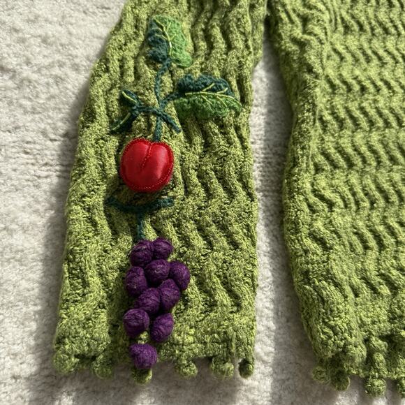 Rare Design Options Philip & Jane Gordon Green Veggie Garden Cardigan Sweater L - Picture 6 of 14